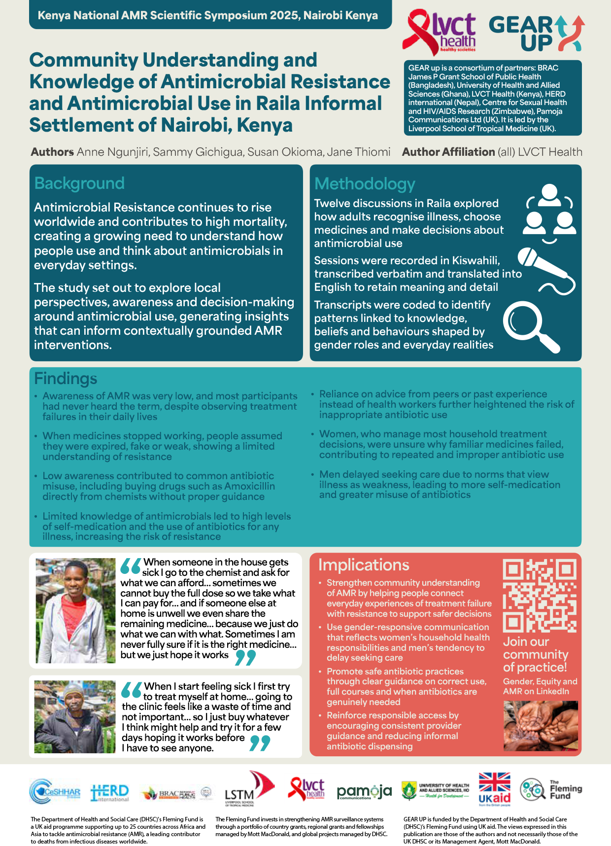 Community Understanding and Knowledge of Antimicrobial Resistance and Antimicrobial Use in Raila Informal Settlement of Nairobi, Kenya_A0